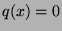 $q(x)=0$