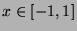 $ x \in [-1,1]$