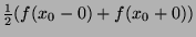 $ \frac{1}{2}(f(x_0-0)+f(x_0+0))$