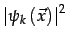 $ \left\vert\psi_{k}\left(\vec{x}\right)\right\vert^{2}$